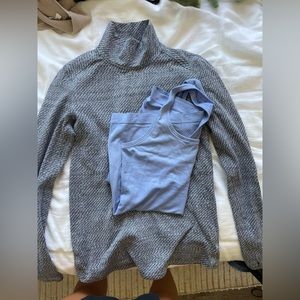 lululemon long sleeve turtleneck and tank top